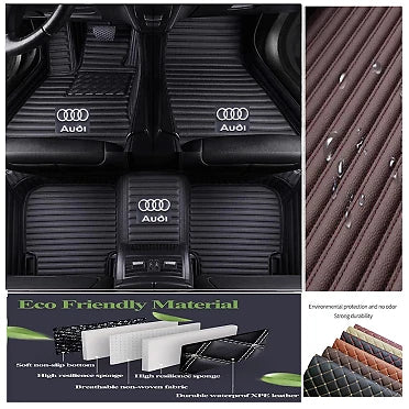 For Audi All Models Car Floor Mats Luxury Custom Waterproof Carpets Cargo Liners