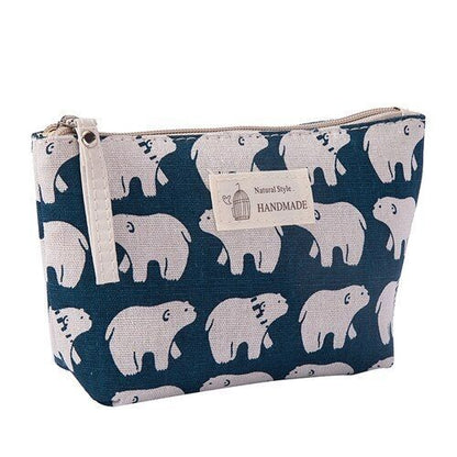 Travel Makeup Bag Organizer Plant Print Makeup Bag Wash Bag Pouch 20*8cm/21*13cm