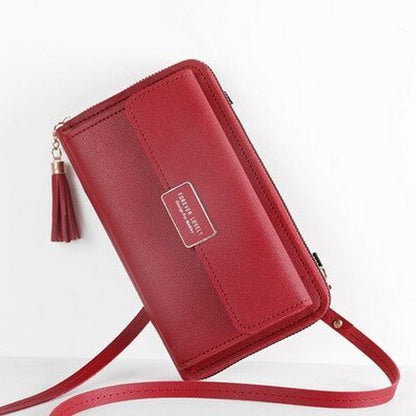 Wallet Crossbody Shoulder Handbag Synthetic Leather Card Holder Purse 20*12*4 CM