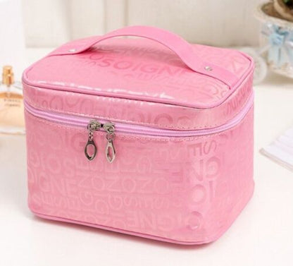 Cosmetic Bag Letter Big Travel Toiletry Bag Zipper Makeup Purse 19*17*25.5CM 1PC