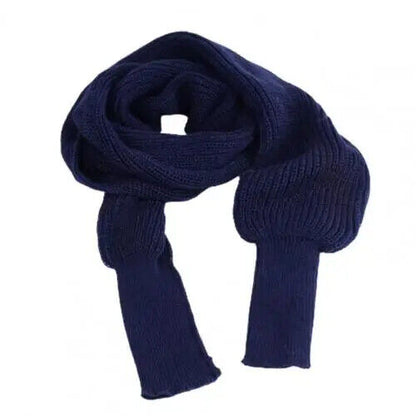 Women Scarf Imitation Cashmere Winter Thicked Sleeve Wrap Sweater Knitted Shawls