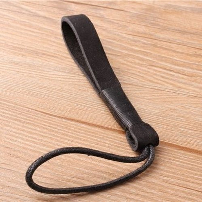 Keychains Genuine Cowhide Leather Lanyard Weave Car Keyring Cover Accessory 10cm