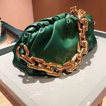 Acrylic Chain Handbag Large-Capacity Soft Zipper Shoulder Bag Underarm Handbag