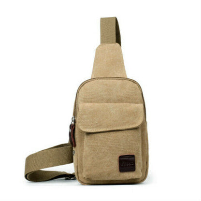 Men's Small Chest Sling Bag Travel Hiking Cross Body Messenger Shoulder Backpack