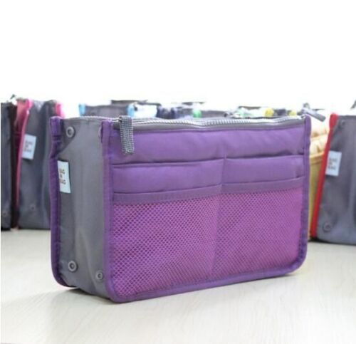 Cosmetic Bag Organizer Insert Purse Makeup Storage Traveling Handbag 10*28*18 CM