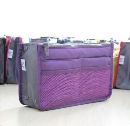 Cosmetic Bag Organizer Insert Purse Makeup Storage Traveling Handbag 10*28*18 CM