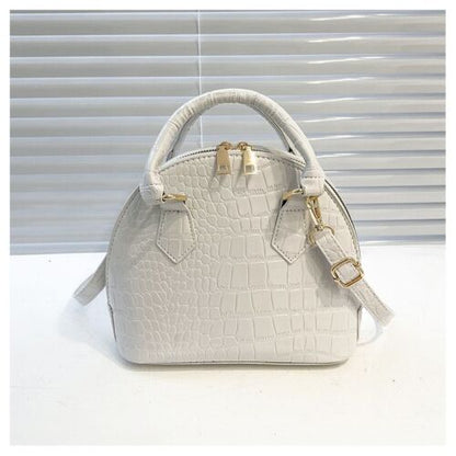 Retro Synthetic Leather Crossbody Bag Pattern Shoulder Bags Shell Shaped Purse