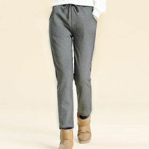 Pants Women's Cashmere Harem Warm Velvet Thick Lambskin Sweatpant Loose Trousers