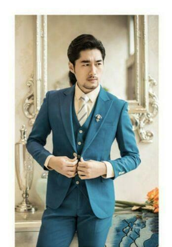 Men's Wedding Suit Business Party Tuxedo Groom Blazers Jacket Vest Pants Set New