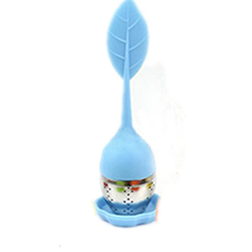 Tea Infusers Silicone Food-grade Stainless Steel Leaf Shape Tea Strainer Filter