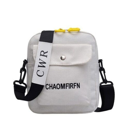 Shoulder Bag Pure Color Tote Outdoor Bag Canvas Handbag Zipper Messenger Bags