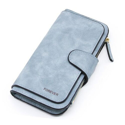 Synthetic Leather Wallet Zipper Long Card Holder Coin Purse Bag 19*10*2.5cm Pink