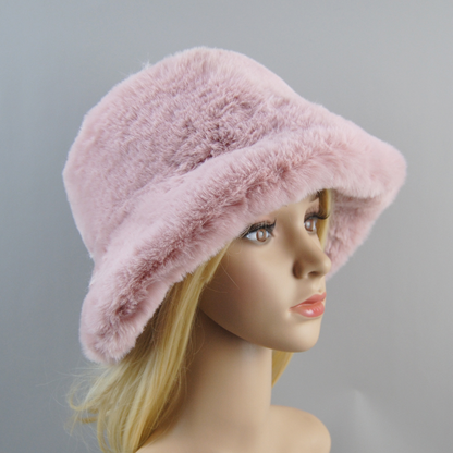 New Style Fake Rabbit Fur Hats Soft Hat Cotton Lining Warm Fashion Ski Beanies