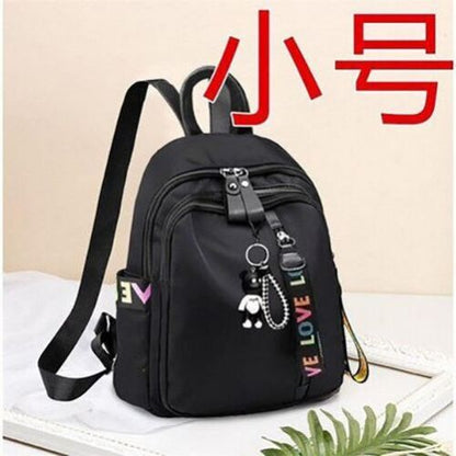 Oxford Cloth Backpack Student Bag Canvas Waterproof Travel Trend Backpack Zipper