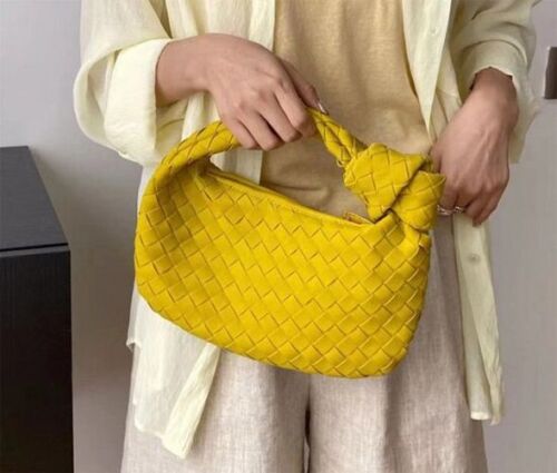 Handmade Woven Bag Synthetic Leather Shoulder Bag Handbag 26*3*16 CM Polyester