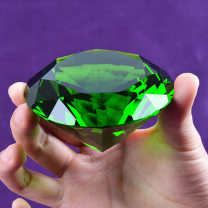 New 80mm Crystal Diamond Paperweight Solid Color Wedding Gifts 3.15" W