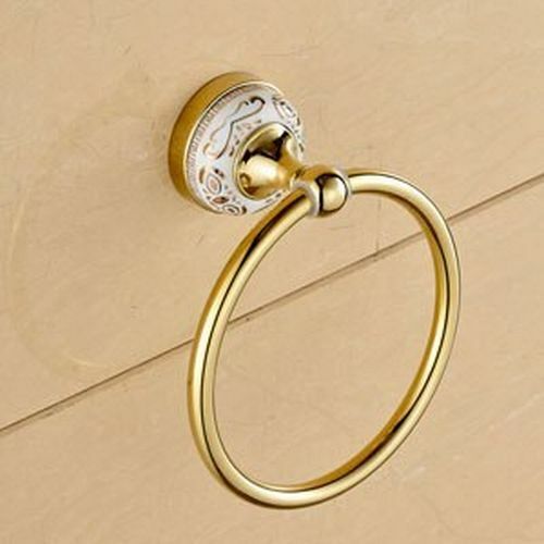 Luxury Towel Racks Stainless Steel Ceramic Wall Mounted Bathroom Accessories Set