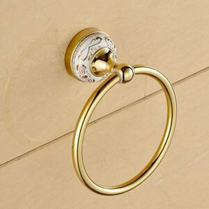 Luxury Towel Racks Stainless Steel Ceramic Wall Mounted Bathroom Accessories Set