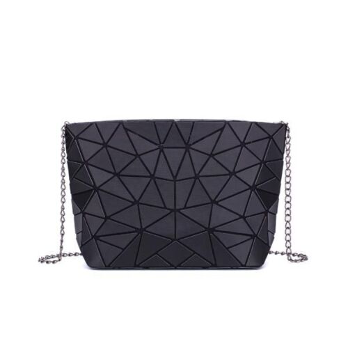 Chain Shoulder Bag Geometric Messenger Plain Folding Crossbody Purse Clutch Bag