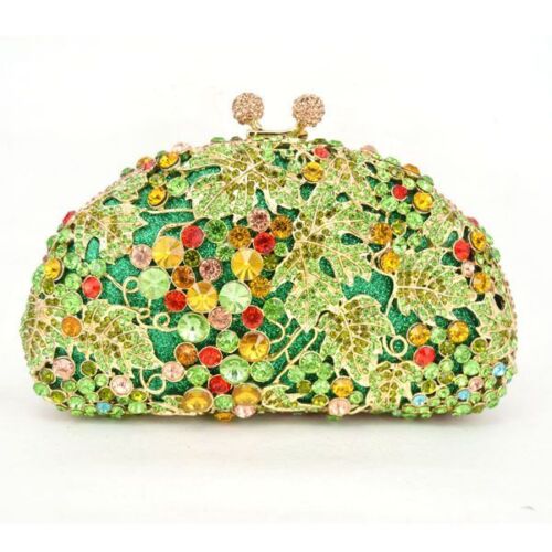 Crystal Clutch Evening Bags Animal Pattern Sparkly Diamond Pochette Purse Women