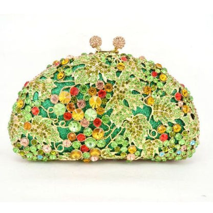 Crystal Clutch Evening Bags Animal Pattern Sparkly Diamond Pochette Purse Women