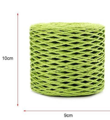 200M 2mm Raffia Paper Cord StrawRope Yarn DIY Crochet Summer Beach Hat Bag Craft