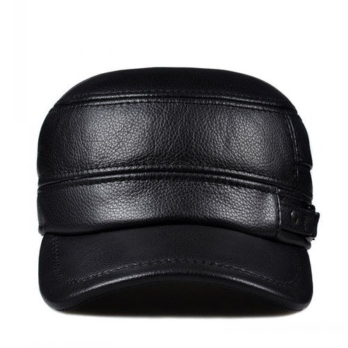 Autumn and Winter Men's Hat Fashion New Soft Leather Hat Top Hot