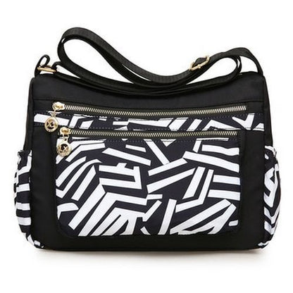 Shoulder Bag Rural Style Printing Leisure Travelling Bag Waterproof Oxford Purse