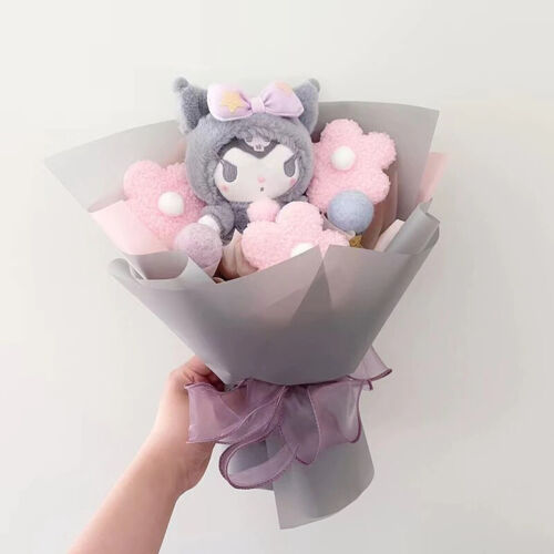 Flower Bouquet Melody Kuromi Kitty Sanrio Plush Valentines & Anniversary Wed