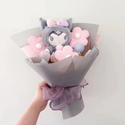 Flower Bouquet Melody Kuromi Kitty Sanrio Plush Valentines & Anniversary Wed