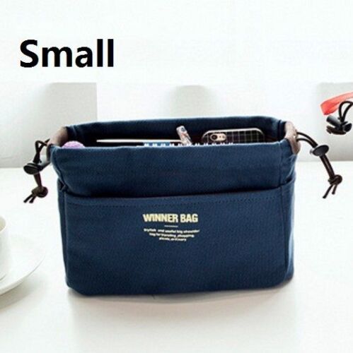 Canvas Organizer Inner Bag Makeup Handbag Lightweight Traveling Storage Purse
