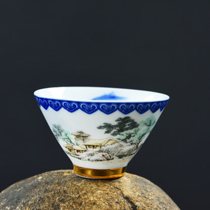 Chinese Kungfu Tea Set Porcelain Cup Of Tea China Tea Cup Jingdezhen Tea Cups