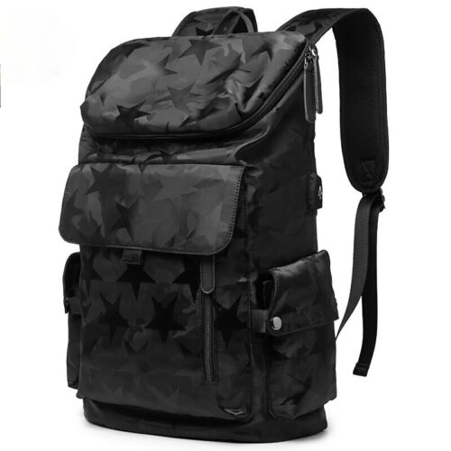 Mens Large Capacity 17 Inch Laptop Backpack USB Travel School Bag for Teenager