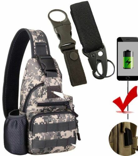 Shoulder Bag Bottle Pouch Chest Outdoor Travel Hunting Climbing Hiking Backpack