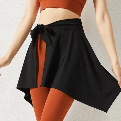 Anti glare yoga fitness exercise half body short skirt dance overlay skirt
