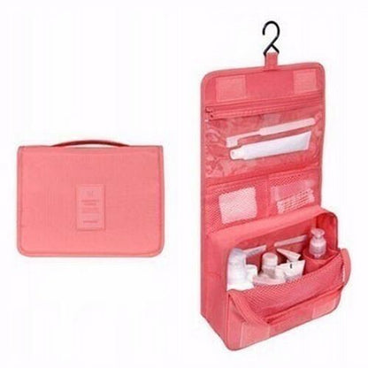 Solid Makeup Bag Toiletries Organizer Traveling Kit Cosmetic Purse 18.5*24*9.5CM