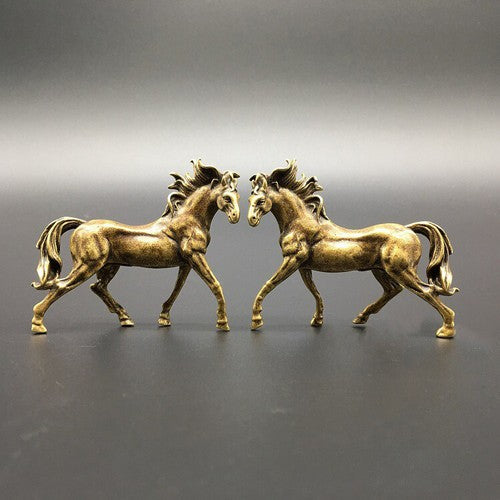 Solid Brass Horse Statue Ornament Collection Miniature Collectible Gift Decor
