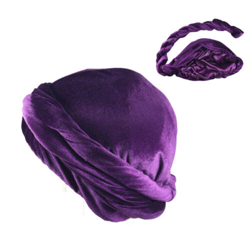 Men Halo Turban Satin Silk Lined Elastic Men Turban Head Wrap Headband Caps