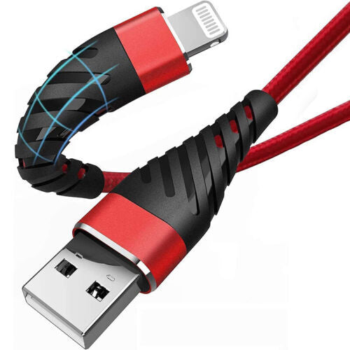 Braided Fast Charger Cable Heavy Duty USB Cord For iPhone 14 13 12 11 X XR 8 7 6