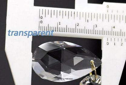 10PCS 38MM Colorful Teardrop Glass Chandelier Crystal Prisms Wedding Decoration