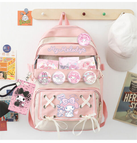 My Melody Backpack Kuromi Cinnamoroll Cartoon Student Schoolbag Shoulders Bag
