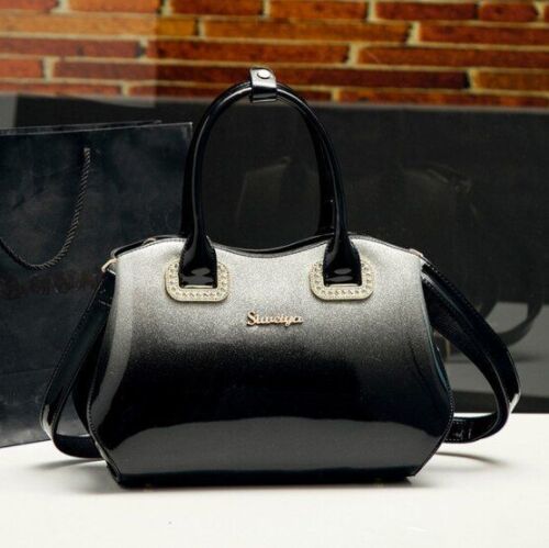 Simple Shoulder Bag Handbag Purses Patent Leather Messenger Clutch 33*13*22 CM