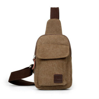 Men's Small Chest Sling Bag Travel Hiking Cross Body Messenger Shoulder Backpack