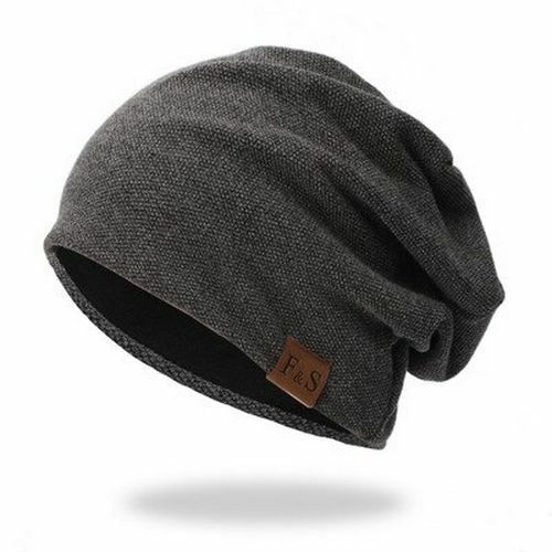 Hat Beanie Cap Outdoor Bonnet Skiing Keep Warm In Winter Solid Color Knitted Cap