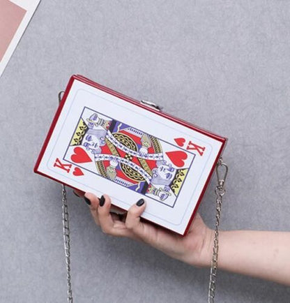 Chain Shoulder Crossbody Bag Card Print Fashion Small Square Handbags 19*12*5 CM