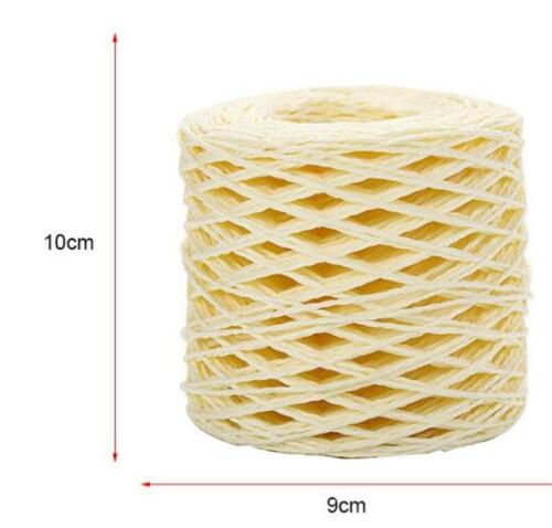 200M 2mm Raffia Paper Cord StrawRope Yarn DIY Crochet Summer Beach Hat Bag Craft