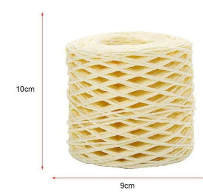 200M 2mm Raffia Paper Cord StrawRope Yarn DIY Crochet Summer Beach Hat Bag Craft