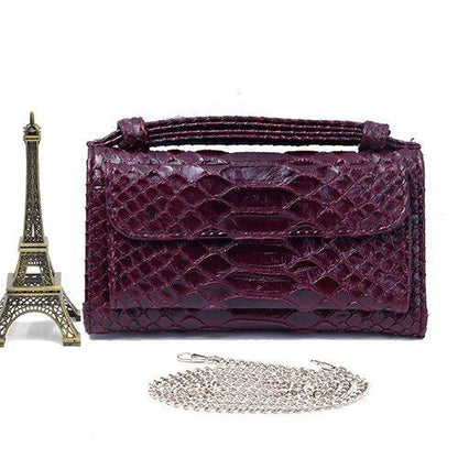Leather Clutch Crossbody Bag Gold Luxury Serpentine Clutch Purse Messenger Bags