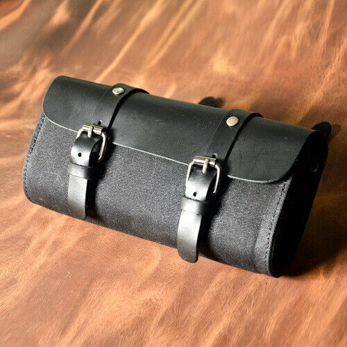 Motorcycle Bags Oiled Wax Canvas Leather Waterproof Bicycle Bag Diagonal Bags