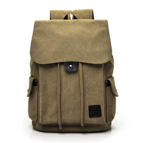 Canvas Men Backpack Shoulder School Rucksack Bag Boys Travel Camping Bags